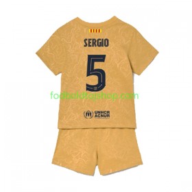 FC Barcelona Sergio Busquets 5 Børn Udebane Fodboldsæt 2022-23 S/S (+ Korte bukser)